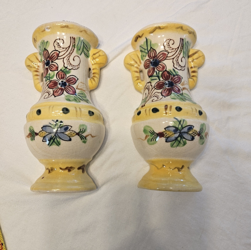 Vintage Ceramic Wall Pockets Made In Japan. - Picture 4 of 10